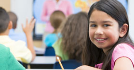 Girl in class